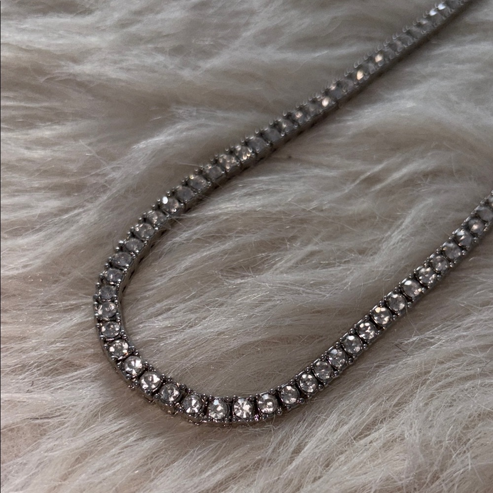 Silver Crystal Necklace - Picture 2 of 4